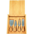 8 x 8" Bamboo 4 Tool Cheese Set